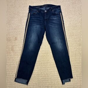 Kut from the Kloth Navy Jeans with Stripes
